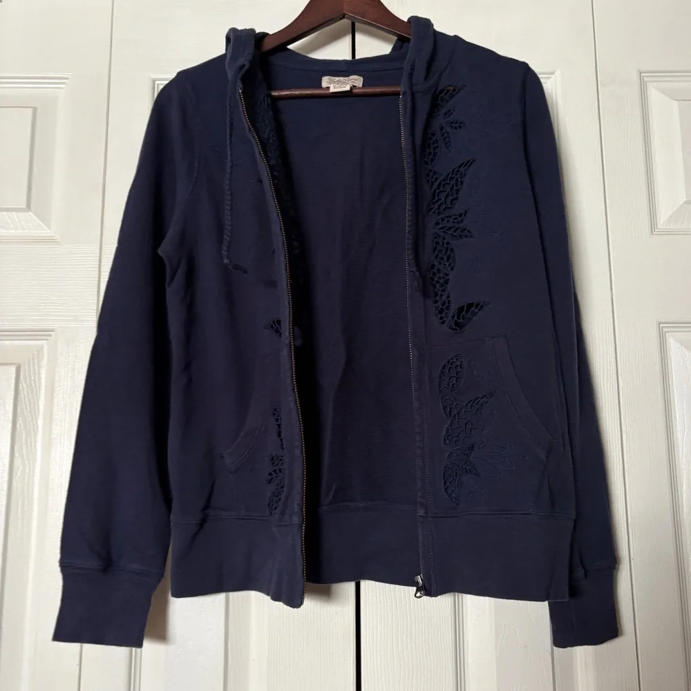 Lucky Brand Cutout Zip Hoodie - Picture 2 of 6